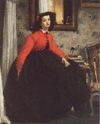 James Tissot Portrait of Mill L L,Called woman in Red Vest oil on canvas